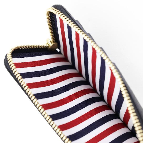 THOM BROWNE トムブラウン Flat Wallet ハーフジップウォレット THOM BROWNE トムブラウン Flat Wallet ハーフジップウォレット