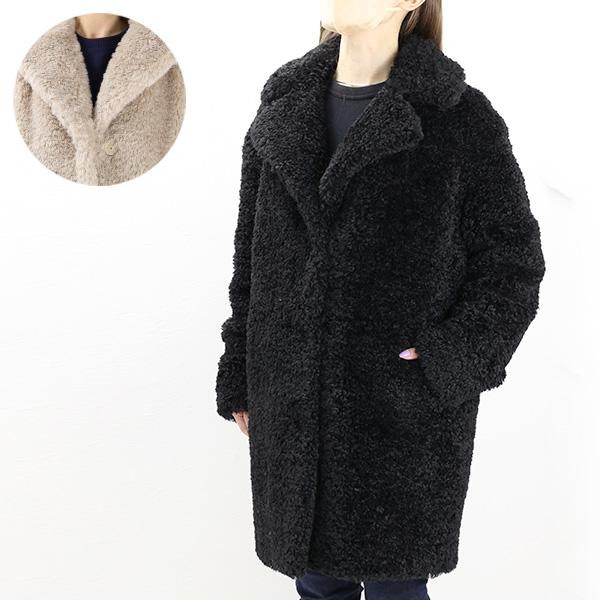 HERNO（ヘルノ） CURLY FAUX FUR COAT コート チェスターコート アウター レディース CA000439 D12421 ...