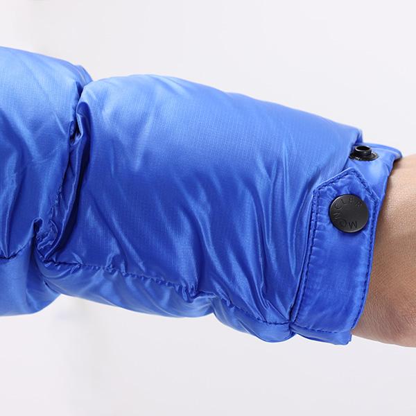 A17754 美品 モンクレール アームロゴ アルパカショートニットPO 青 M A17754 美品 モンクレール アームロゴ アルパカショートニットPO