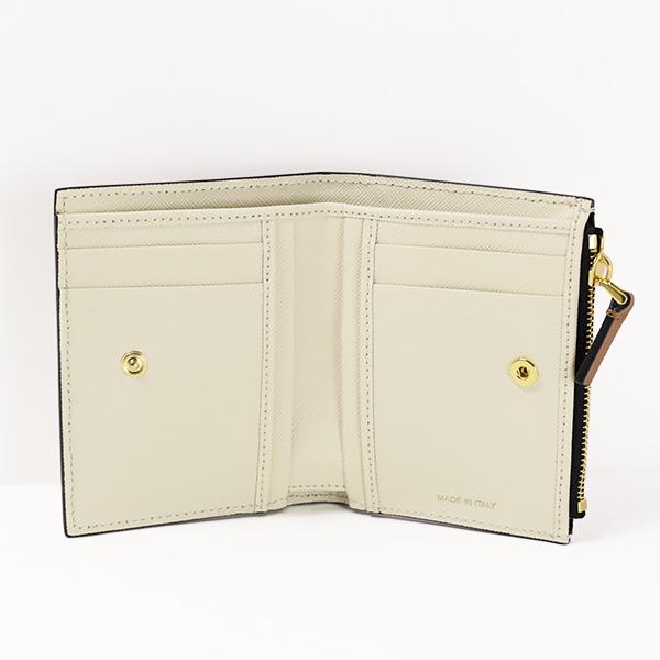 MARNI WALLET マルニ　二つ折り財布　ベージュ ベージュ 二つ折りウォレット、マルニシンボル刺繍入り | Marni