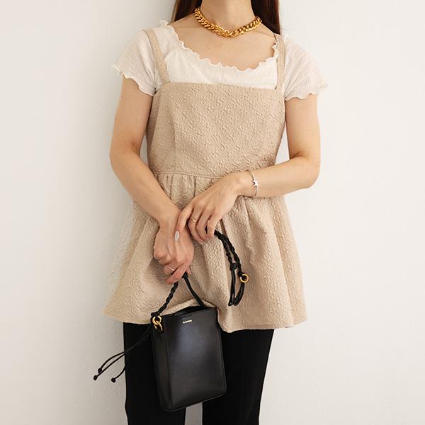 ダークブラウン スモール Tangle バッグ JIL SANDER（ジルサンダー） TANGLE SMALL ショルダーバッグ クロス
