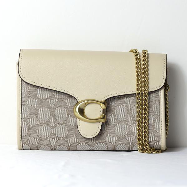 COACH コーチ Tabby Chain Clutch In Signature Jacquard