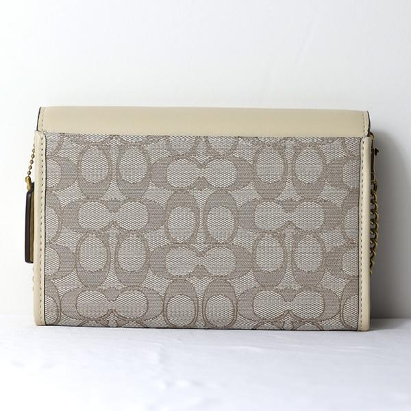 COACH コーチ Tabby Chain Clutch In Signature Jacquard