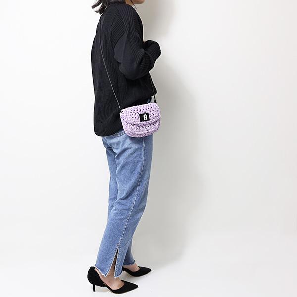 FURLA（フルラ） ラフィア ミニショルダーバッグ クロスボディバッグ