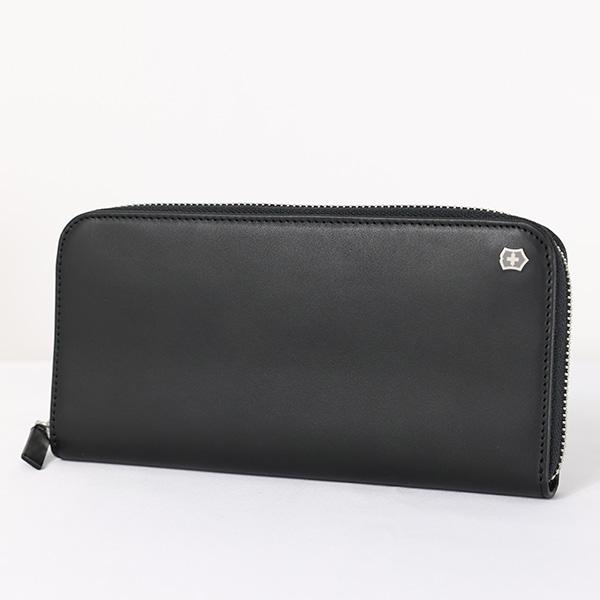 【極美品】 UGG アグ 長財布 ブラック ラウンドファスナー ブラック レザー VICTORINOX（ビクトリノックス） ZIP AROUND WALLET 長財布 ラウンド