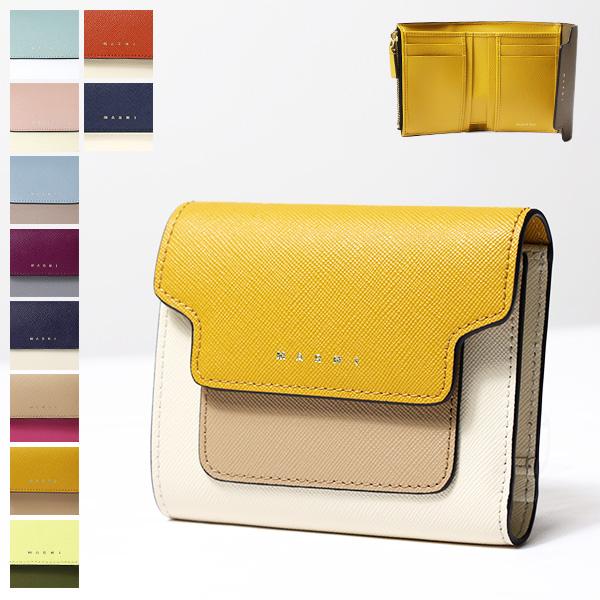 MARNI（マルニ） FLAP SQUARED WALLET 三つ折り財布 小銭入れあり バイ