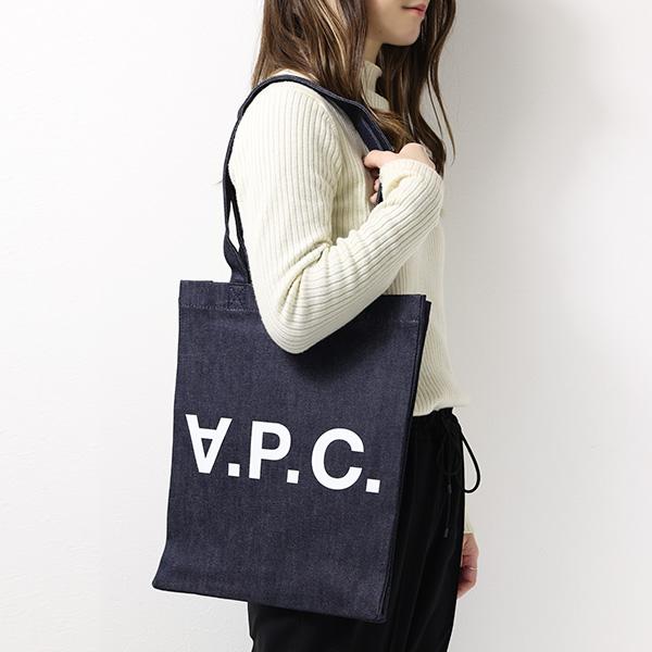 A.P.C. アーペーセー Logo Print Denim Tote Bag トートバッグ
