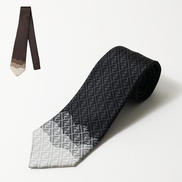 FENDI（フェンディ） Jacquard Tie ネクタイ FFロゴ シルク 結婚式