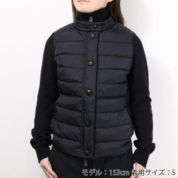 MONCLER モンクレール カーディガン ニット ダウン 切り替え コンビブルゾン ウール レディース 9B000 04 A9462