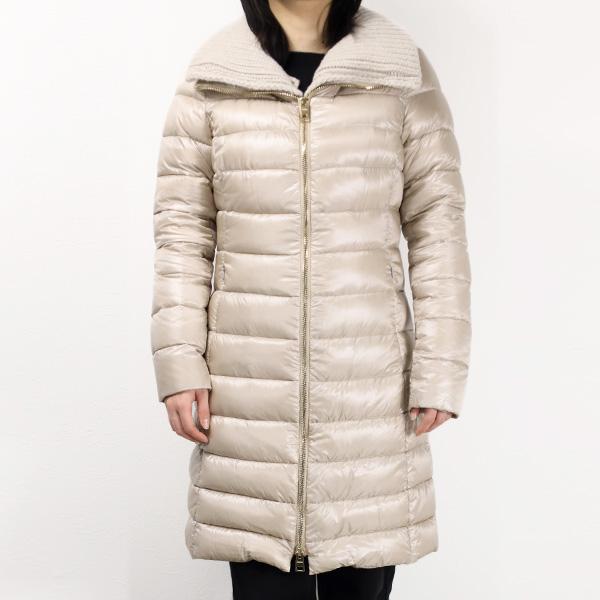 HERNO（ヘルノ） Down Coat ダウンコート ダウンジャケット アウター ニット ロング丈 フードなし レディース ...