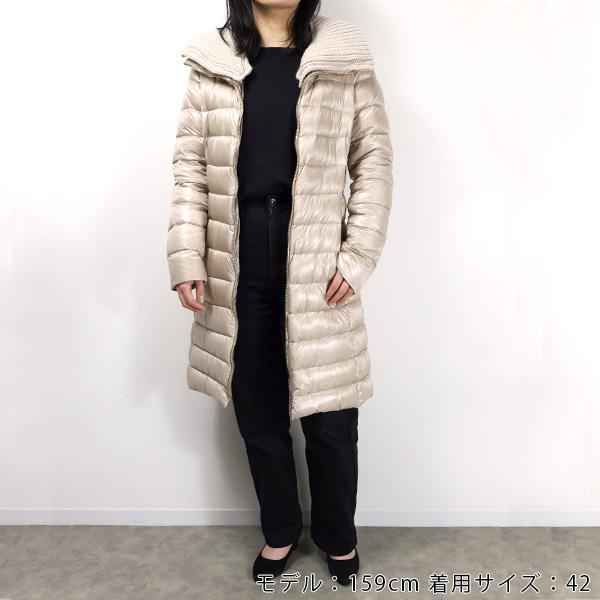 HERNO（ヘルノ） Down Coat ダウンコート ダウンジャケット アウター ニット ロング丈 フードなし レディース ...
