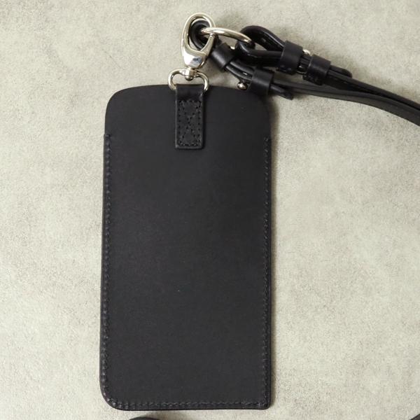 A.P.C. アーペーセー Phone Case スマホショルダー スマホバッグ フォンケース ネックポーチ ロゴ レザー メンズ PXAWVH63521｜lag-onlinestore｜05