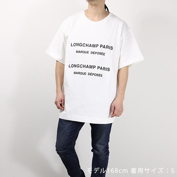 Longchamp ロンシャン ロゴ Tシャツ クルーネック 半袖 オーバーサイズ ユニセックス 60125｜lag-onlinestore｜02