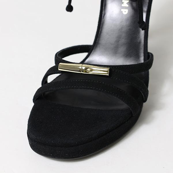 LONGCHAMP Longchamp ロンシャン Lace up Hi heel サンダル ヒール 