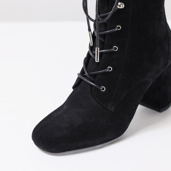 Longchamp ロンシャン ブラック　ショートブーツ 厚底 LONGCHAMP（ロンシャン） Lace up Boots ショートブーツ ブーツ レース