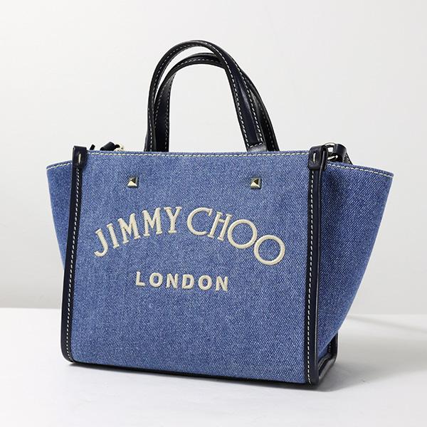 Jimmy Choo ジミーチュウ VARENNE TOTE BAG S ハンドバッグ ショルダーバッグ ロゴ刺繍 キャンバス AKZ