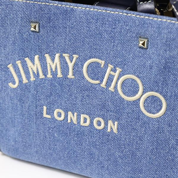 Jimmy Choo ジミーチュウ VARENNE TOTE BAG S ハンドバッグ ショルダーバッグ ロゴ刺繍 キャンバス AKZ