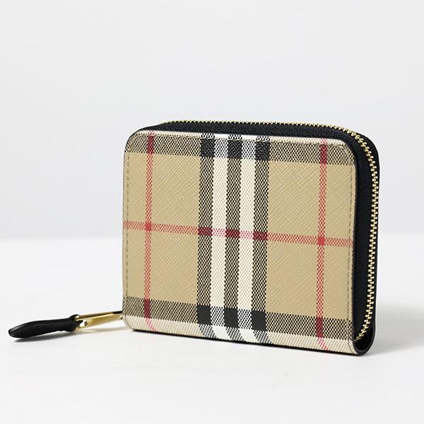 【良品】BURBERRY バーバリー　ラウンドファスナー　コインケース BURBERRY（バーバリー） ラウンドジップ コインケース コンパクト財布