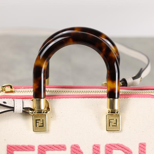 FENDI フェンディ BY THE WAY Mini Canvas Bag ハンドバッグ ショルダーバッグ クロスボディバック レザー レディース 8BS067 ANVGの画像