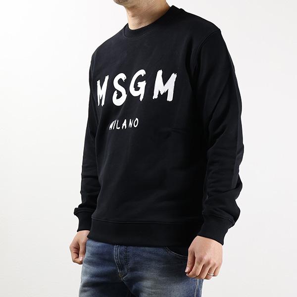 【極美品】MSGM エムエスジーエム　スウェット　トレーナー　黒　Sサイズ MSGM エムエスジーエム トレーナー スウェット メンズ スクープ ネック