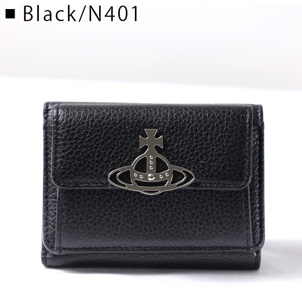 美品 Vivienne Westwood PU GRAIN 三つ折り ミニ財布 PU GRAIN 三つ折りミニ財布(ブラック)（メンズ）（1220952129