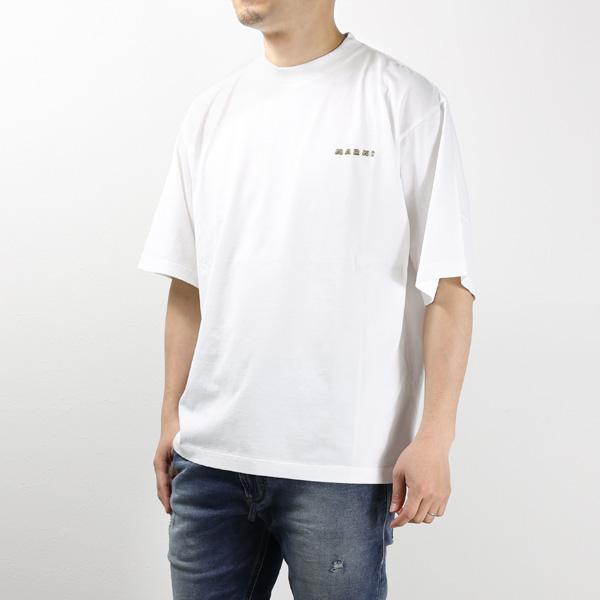 MARNI（マルニ） Tシャツ 半袖 クルーネック ロゴT 3Dロゴ コットン