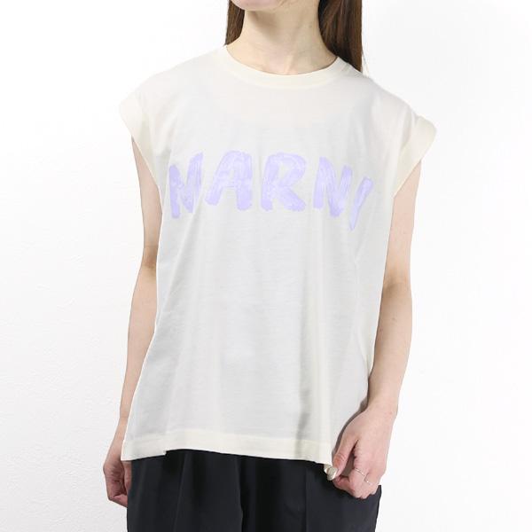 MARNI（マルニ） Tシャツ ノースリーブ クルーネック ロゴT ロゴ