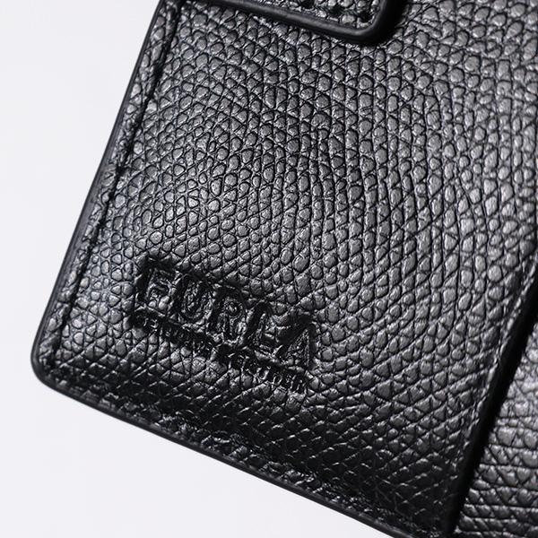 FURLA フルラ カメリア Sサイズ ミニ財布 二つ折り財布 S CAMELIA FURLA（フルラ） ブラック レザー 現行ロゴ 二つ折り財布 カメリア 小物