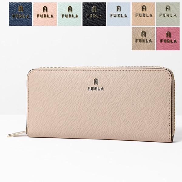FURLA ベージュ レザー 長財布 保存袋付き FURLA ベージュ レザー 長財布 保存袋付き