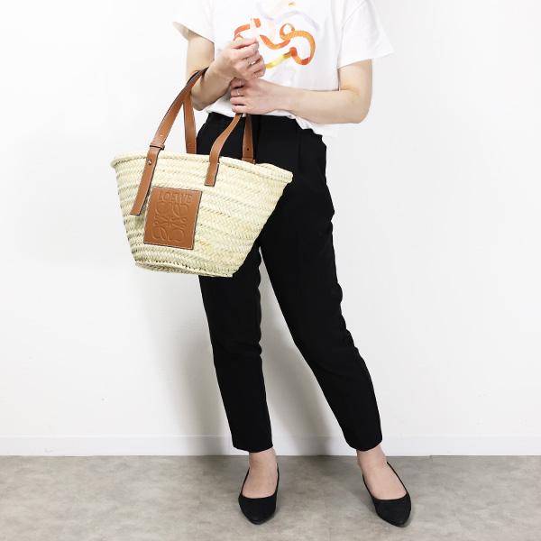 LOEWE　ロエベ　バスケットバッグ　かごバッグ　アナグラム アナグラム バスケットバッグ スモール (イラカヤシ＆カーフ