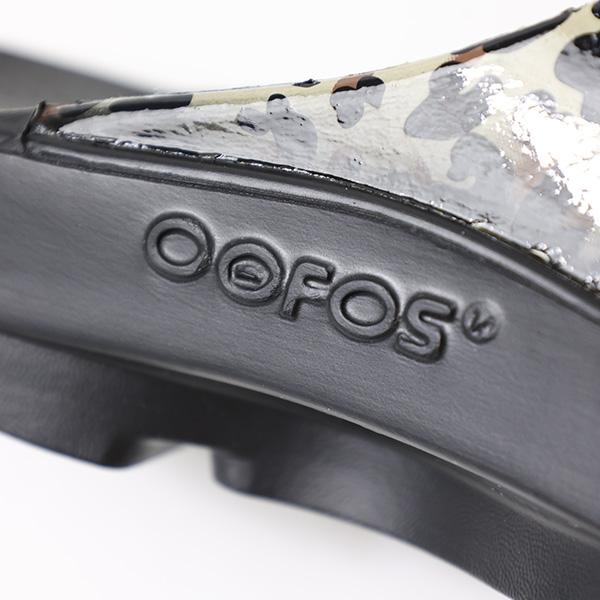 OOFOS OOahh レオパード柄 OOFOS ウーフォス Ooahh Luxe ウーアー リュクス リカバリーサンダル