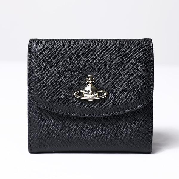 新品同様ヴィヴィアンウエストウッド 二つ折り財布 オーブ サフィアーノ Vivienne Westwood（ヴィヴィアンウエストウッド） ヴィヴィアン