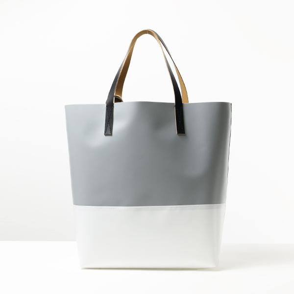 MARNI マルニ PVC メタリック シルバー トートバッグショッピングバッグ MARNI（マルニ） SHOPPING BAG ショッピングバッグ トートバッグ ロゴ