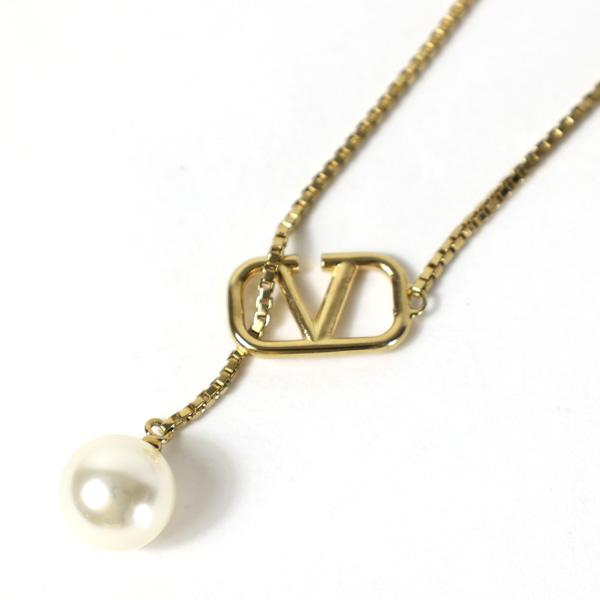 VALENTINO ヴァレンティノ V Logo Pearl Necklace アクセサリー VALENTINO ヴァレンティノ V Logo Pearl Necklace アクセサリー