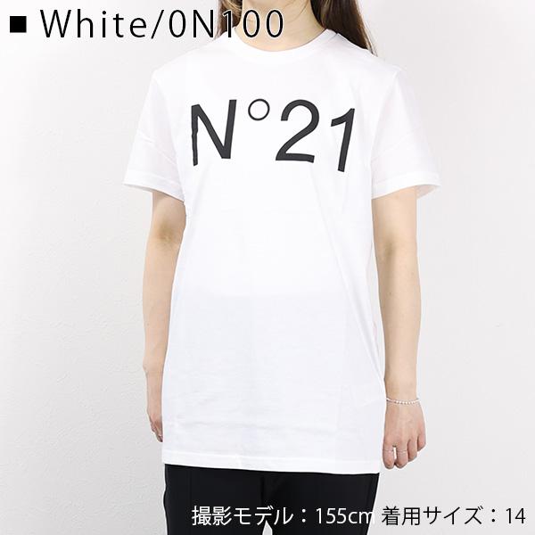 N°21（ヌメロヴェントゥーノ） N 21 Tシャツ 半袖 クルーネック ロゴT