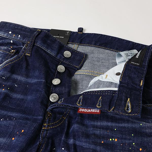 DSQUARED2 ディースクエアード Dark Techno Surf Wash Skater Jeans 