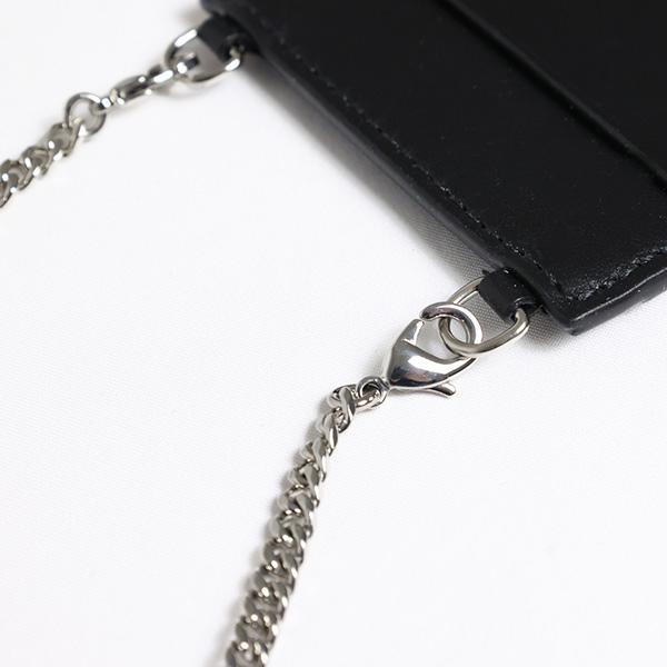 JIMMY CHOO ジミーチュウ Card Holder W/Chain カードホルダー カードケース 定期入れ パスケース チェーン レザー ロゴ レディース CARDHOLDERWCHAINANRの画像