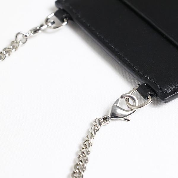 JIMMY CHOO ジミーチュウ Card Holder W/Chain カードホルダー カードケース 定期入れ パスケース チェーン レザー ロゴ レディース CARDHOLDERWCHAINANRの画像