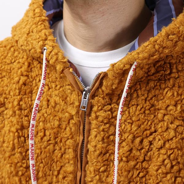MARNI マルニ Teddy Zip Hoodie パーカー フリースパーカー フード有 羽織 長袖 メンズ JUMU0148U0 UTA117の画像