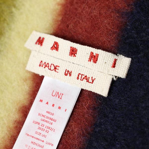 MARNI（マルニ） Alpaca Strips Scarf マフラー ストール フリンジ
