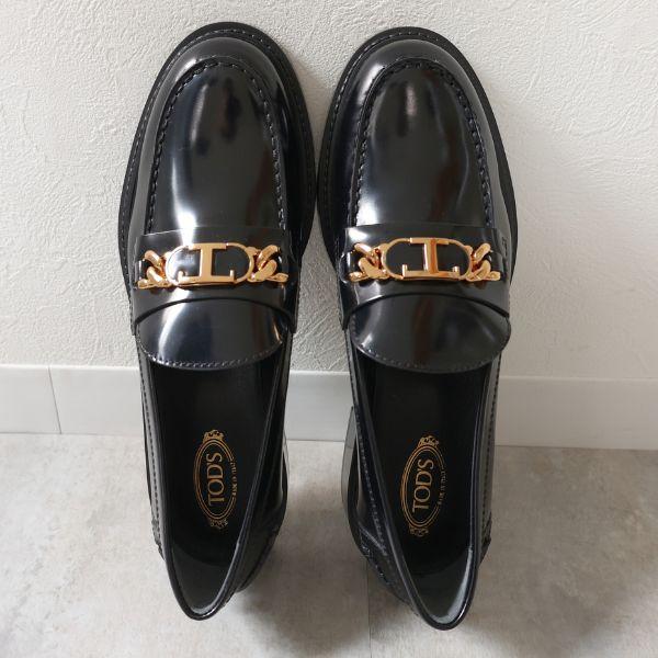 TOD'S TODS トッズ T Chain Leather Loafers レザー ローファー TOD'S TODS トッズ T Chain Leather Loafers レザー ローファー