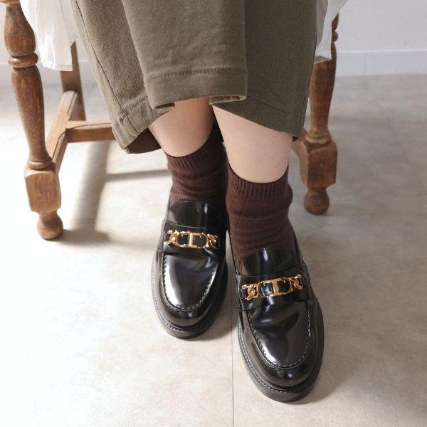 TOD'S TODS トッズ T Chain Leather Loafers レザー ローファー TOD'S TODS トッズ T Chain Leather Loafers レザー ローファー