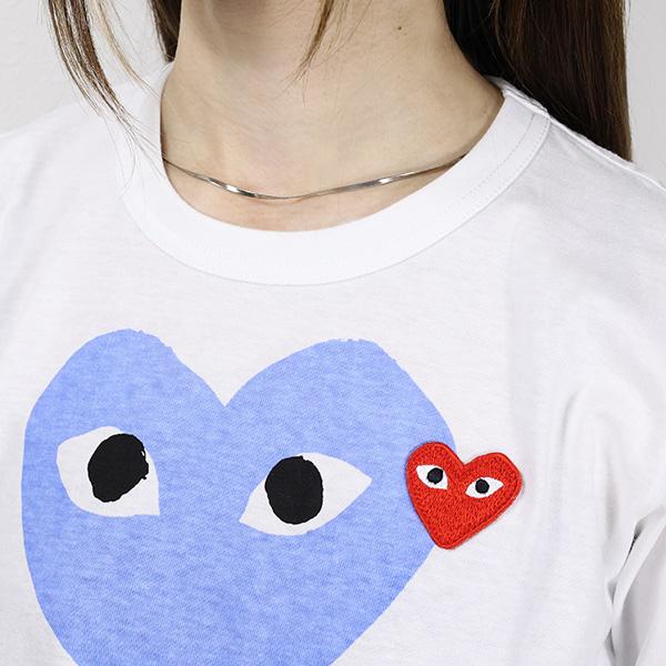 COMME des GARCONS コムデギャルソン Play Double Heart T-Shirts Tシャツ 半袖 ロゴ レッドハート プレイコムデギャルソン レディース AZT105｜lag-onlinestore｜06