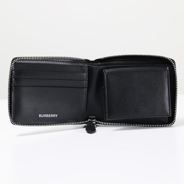 BURBERRY 二つ折り財布 ネイビー&ブラック チェック BURBERRY 二