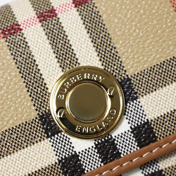 バーバリー　Burberry 折り財布　三つ折り　チェック BURBERRY（バーバリー） 三つ折り財布 チェック柄 ミニ財布 ブラウン系