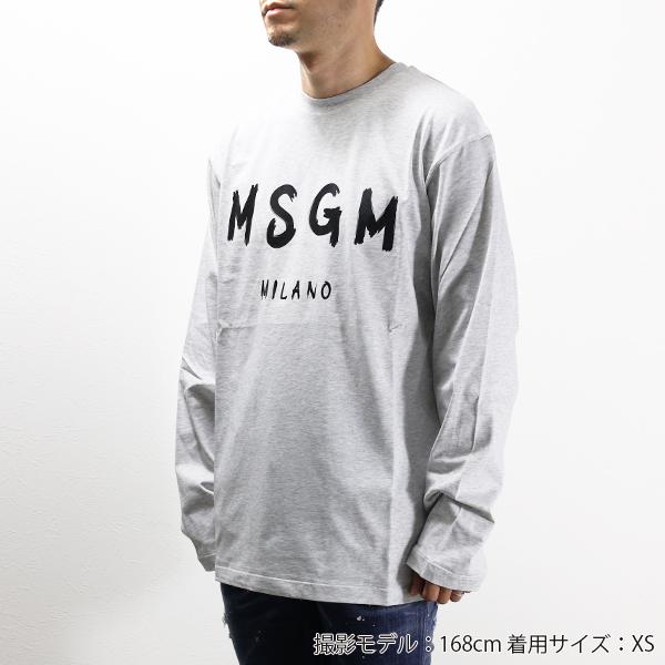 MSGM（エムエスジーエム） Tシャツ 長袖 クルーネック ロンT ロゴT 