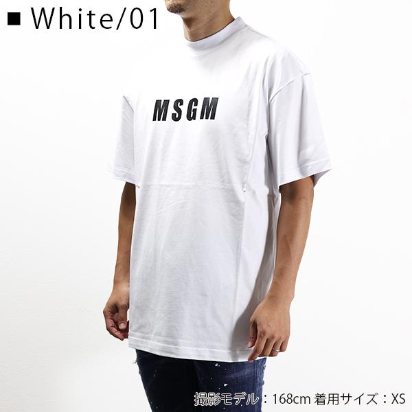 【新作】MSGM ロゴTシャツ　ホワイト　12 ♢MSGM♢ロゴ Tシャツ☆正規品・安全発送☆ (MSGM/Tシャツ・カットソー