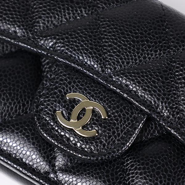 CHANEL シャネル 三つ折り財布 クラシック スモール マトラッセ カーフ