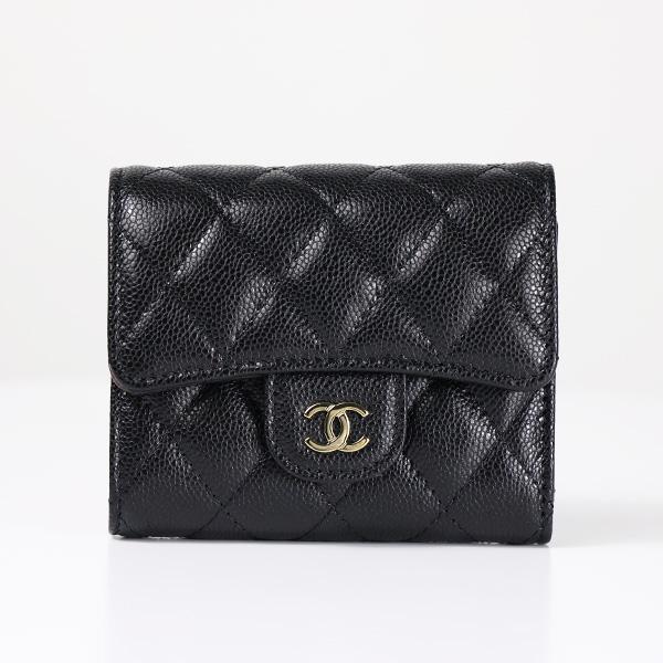 CHANEL♡キャビアスキンマトラッセ 三つ折り財布 CHANEL（シャネル） マトラッセ 三つ折り財布 グレー キャビアスキン