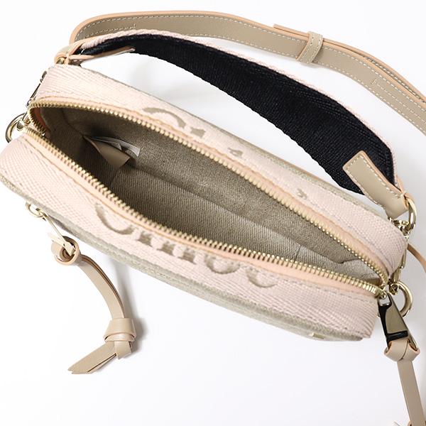 Chloe クロエ Woody Belt Bag ベルトバッグ ボディバッグ ハンドバッグ ウッディ リボン 鞄 リネンキャンバス レディース CHC23AS432L13 26Yの画像